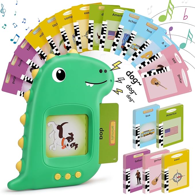 Dino Lector Tarjetas de aprendizaje - Español Ingles