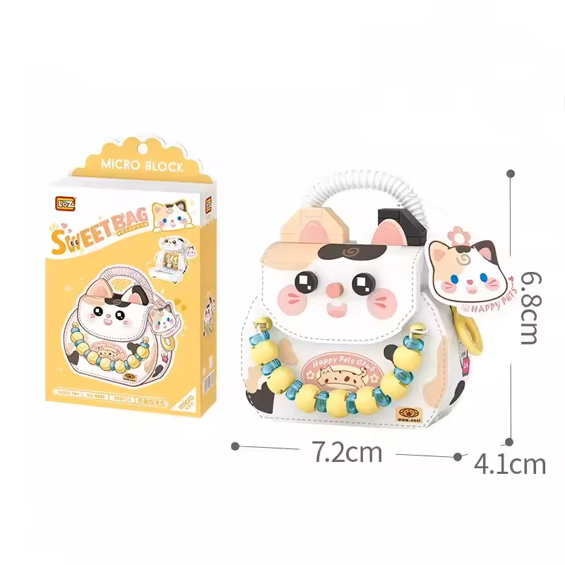 Mini Cartera Gatito Armable – Set de Bloques Decorativos de 360 Piezas imagen 3