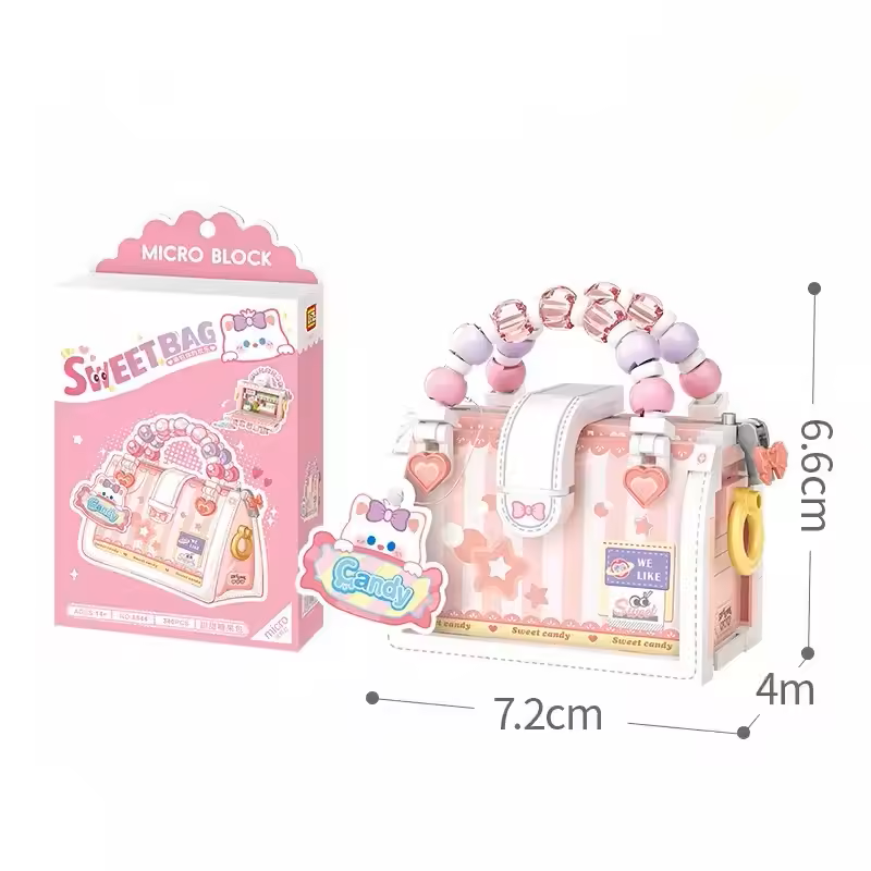 Mini Cartera Dulce Kawaii Armable – Set de Bloques Decorativos de 340 Piezas