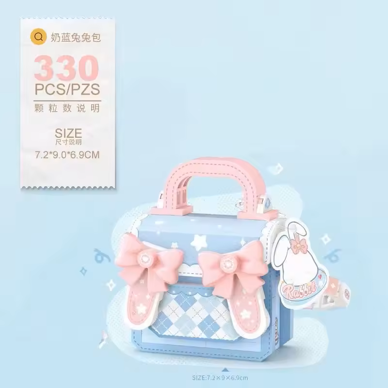 Mini Cartera Conejito Kawaii Armable – Set de Bloques Decorativos de 330 Piezas imagen 2