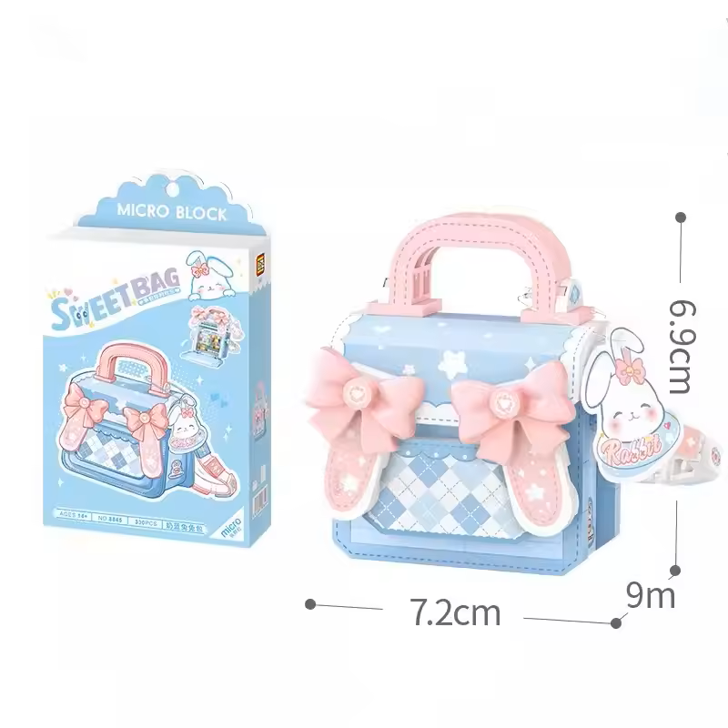 Mini Cartera Conejito Kawaii Armable – Set de Bloques Decorativos de 330 Piezas imagen 3