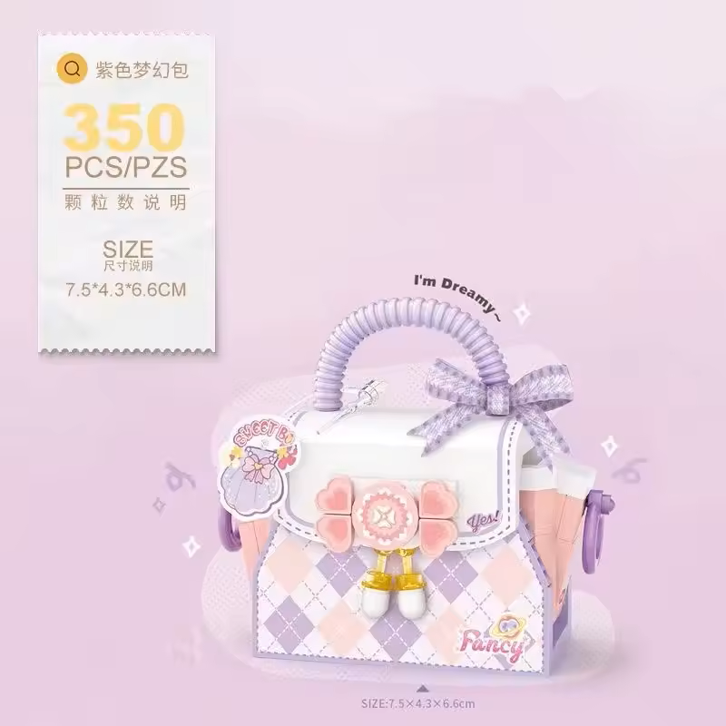 Mini Cartera Fancy Kawaii Armable – Set de Bloques Decorativos de 350 Piezas