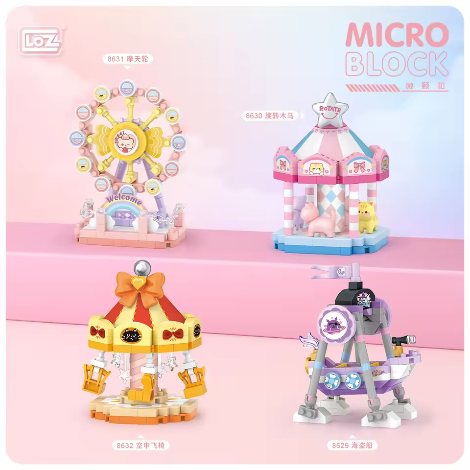Carrusel Armable de Gatitos – Set de Bloques Decorativos de 180 Piezas imagen 3