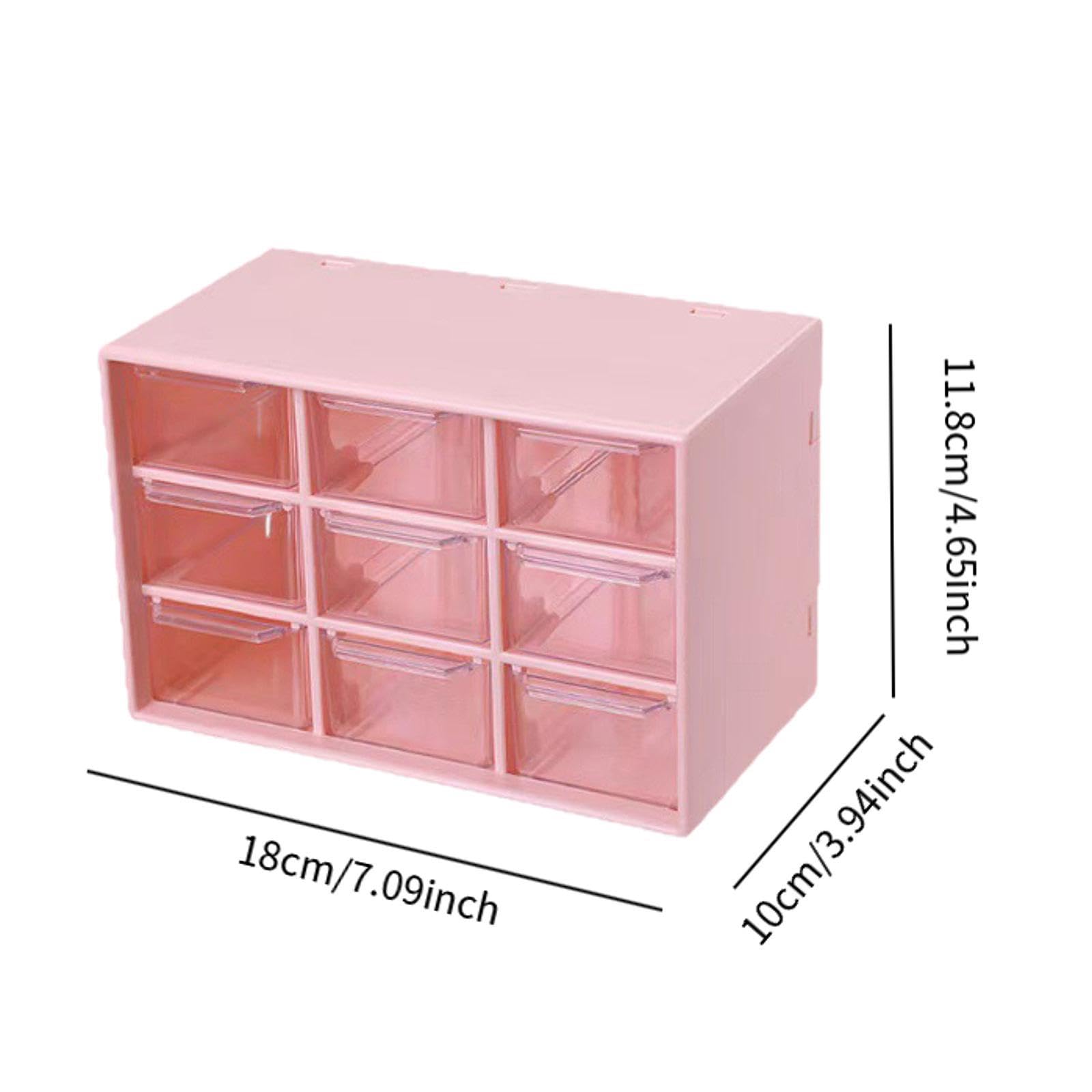 Caja de Almacenamiento de 9 cajones - Rosa
