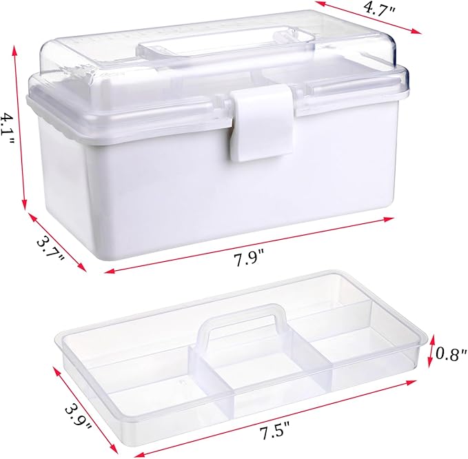 Caja de medicamentos Caja para el hogar Caja médica de primeros auxilios - Blanco