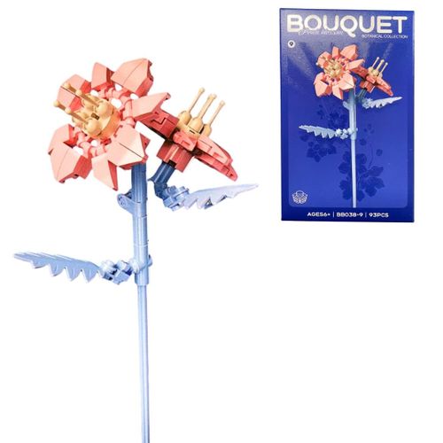 Bouquet Peach Blossom – Set de Bloques Armables Flor Decorativa 93 Piezas imagen 1
