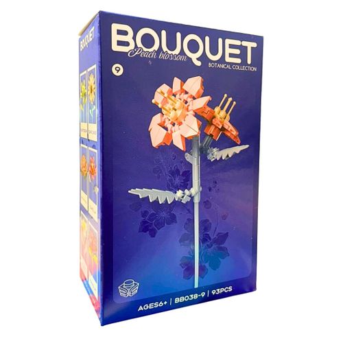 Bouquet Peach Blossom – Set de Bloques Armables Flor Decorativa 93 Piezas imagen 2