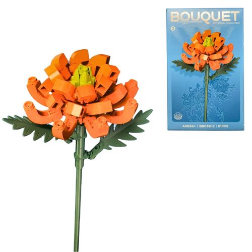 Bouquet Chrysanthemum – Set de Bloques Armables Flor Decorativa 81 Piezas imagen 1