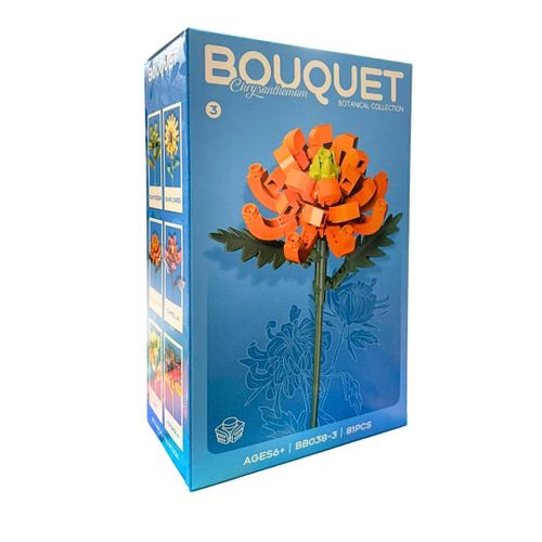 Bouquet Chrysanthemum – Set de Bloques Armables Flor Decorativa 81 Piezas imagen 3