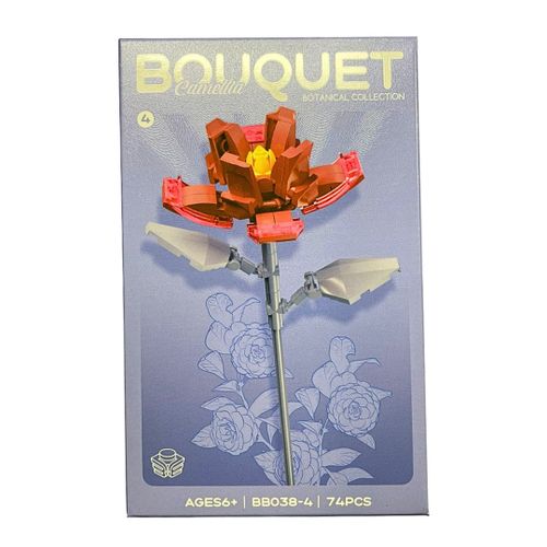 Bouquet Camellia – Flor Decorativa Armable de 74 Piezas imagen 2