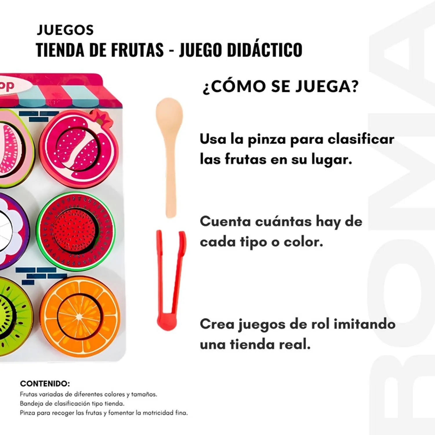 Tienda de Frutas - Clasificación de frutas - JUEGO DIDÁCTICO imagen 2