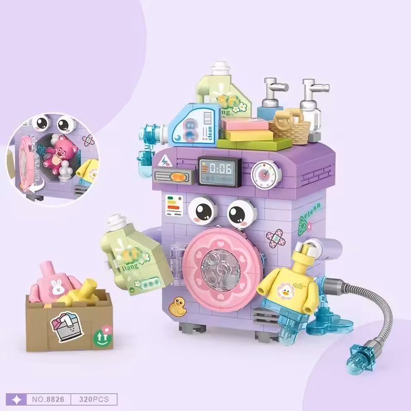Set de Bloques Creativos Lavadora Infantil – 320 Piezas imagen 1