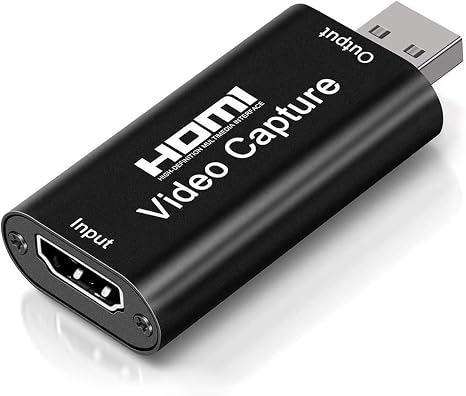 Tarjeta de Captura de Video 4K HDMI, Tarjeta de Captura de Juego Cam Link Adaptador de Captura de Audio HDMI a USB 2.0 Dispositivo de Captura de Registro para T imagen 1